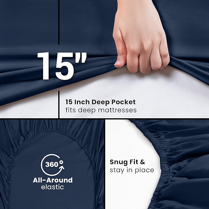 Utopia Bedding Queen Fitted Sheets - Image 6