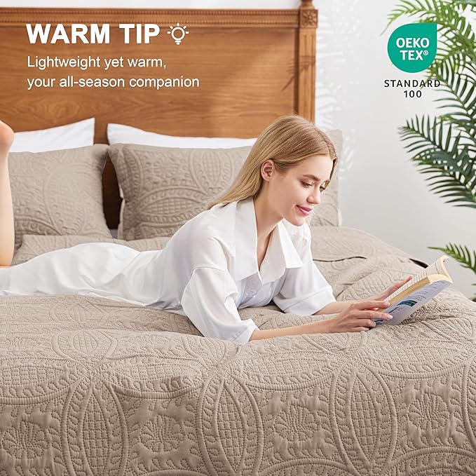 Love's cabin Quilts for Queen Bed Burlwood Bedspreads Bedding Set - Image 4