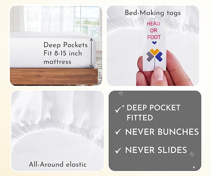 California Design Den 2-Pack Twin Cotton Sheets Sets - Image 5