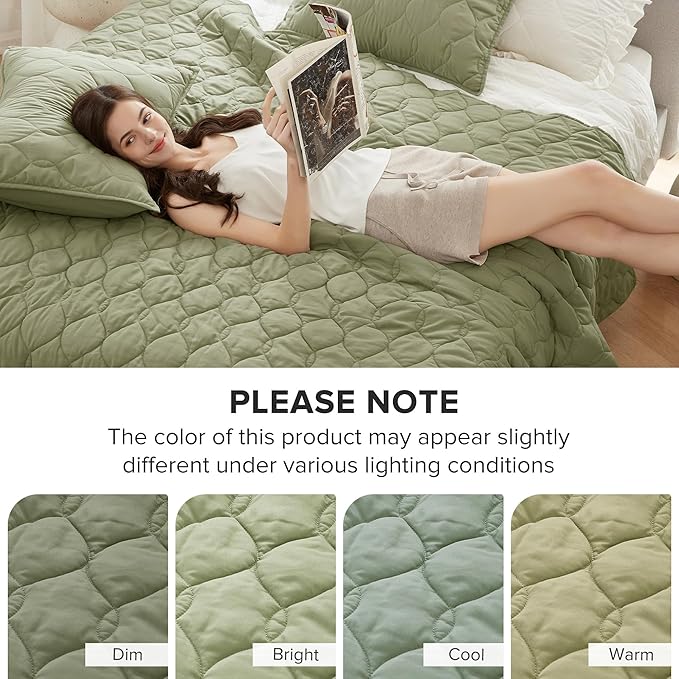 Comfort Spaces King Quilt Set Modern Reversible Ogee Coverlet King Bedding Set - Image 8