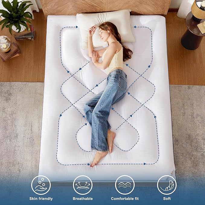 BEDLORE California King Mattress Topper, Thick Pillow Top Pad - Image 6