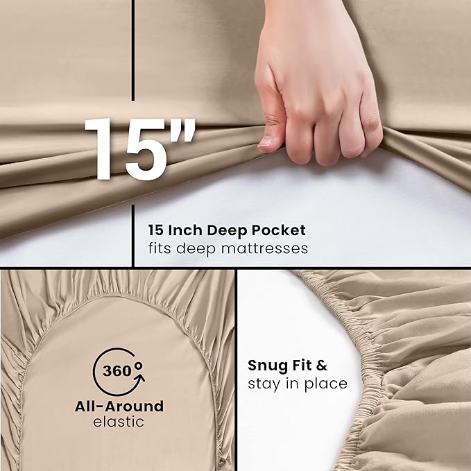Utopia Bedding Twin XL Fitted Sheets - Image 6