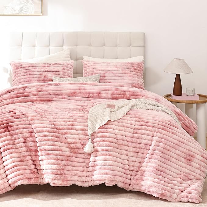 Smoofy Fluffy Full Size Comforter Sets 3 Pieces by SMOOFY
