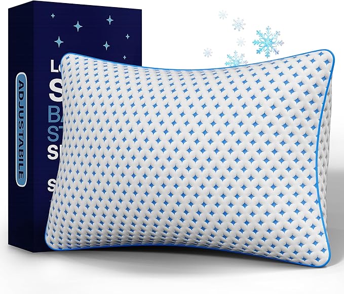 Memory Foam Pillow – Adjustable Loft Cooling Pillow King Size 1 Pack by Unknown