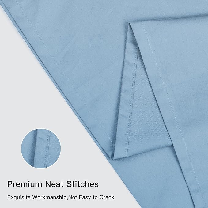 100% Cotton Standard Pillowcases Set of 2, Deep Dream 600 Thread Count Pillow - Image 4