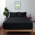 Twin XL Size Fitted Sheet Only Black, 100% Egyptian Cotton 600 Thread Count by ShunjieHome
