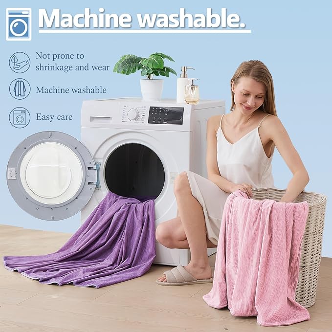 Cooling Blanket Throw Size, Cold Blanket Thin Lightweight Breathable Soft - Image 8