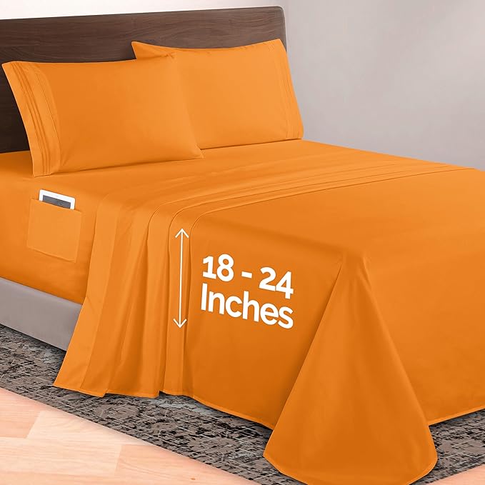 Elegant Comfort Luxurious 1500 Premium Hotel Quality Microfiber 4-Piece Sheet - Image 2