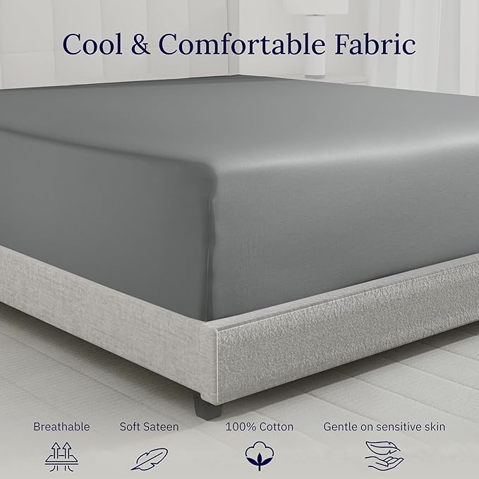 California Design Den Luxuriously Soft Twin Fitted Sheet Only - Image 8