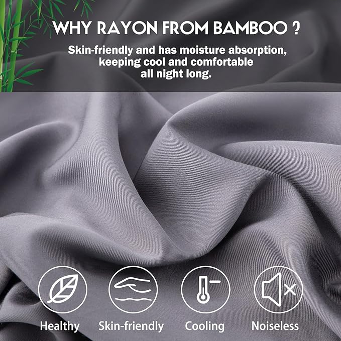 Pillowcases King Size 2 Pack, Cooling Viscose from Bamboo Pillow Cases - Image 2