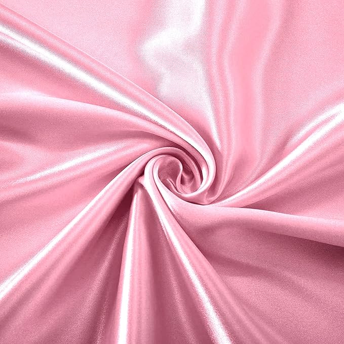 Homiest Pink Satin Fitted Sheet Twin Size, Deep Pocket, Luxury & Ultra Soft - Image 5