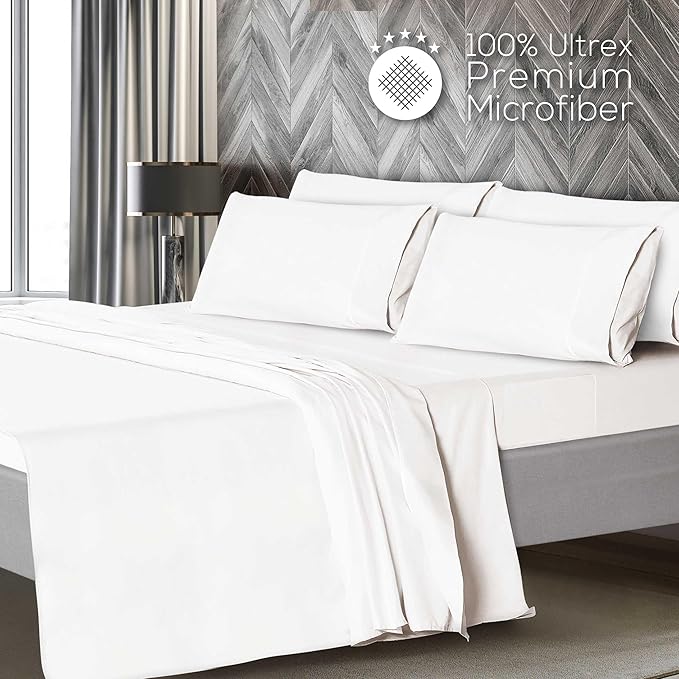 Mueller Ultratemp King Size Sheets Set, Super Soft 1800, 6 Piece, Deep Pocket - Image 3