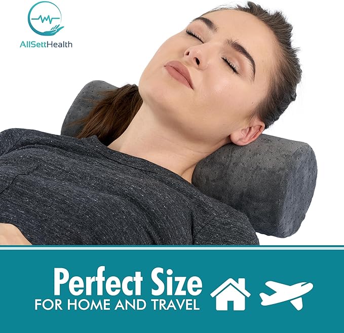 AllSett Health Round Cervical Roll Cylinder Bolster Pillow - Image 5