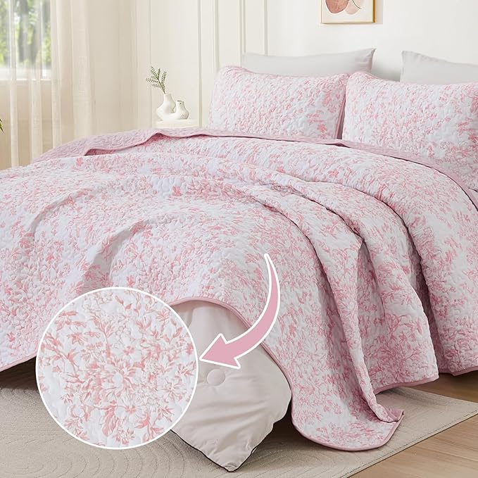 WONGS BEDDING Quilt Queen Size, Botanical Quilt - Image 2