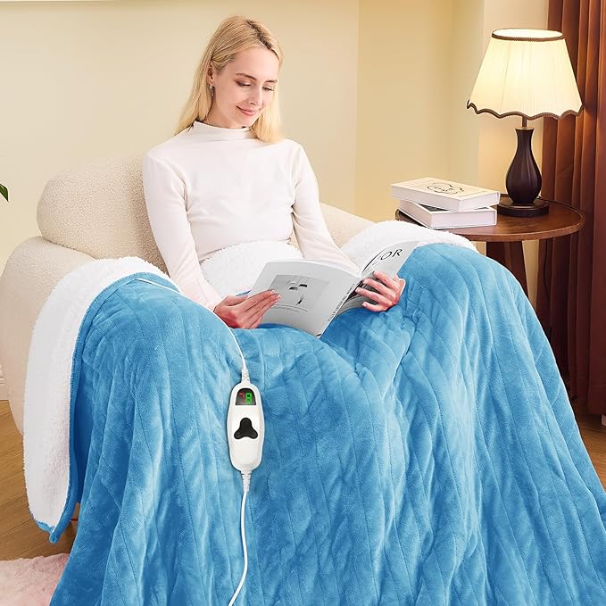greenoak Heated Blanket Electric Twin 62"X84", Heating Blankets by Greenoak