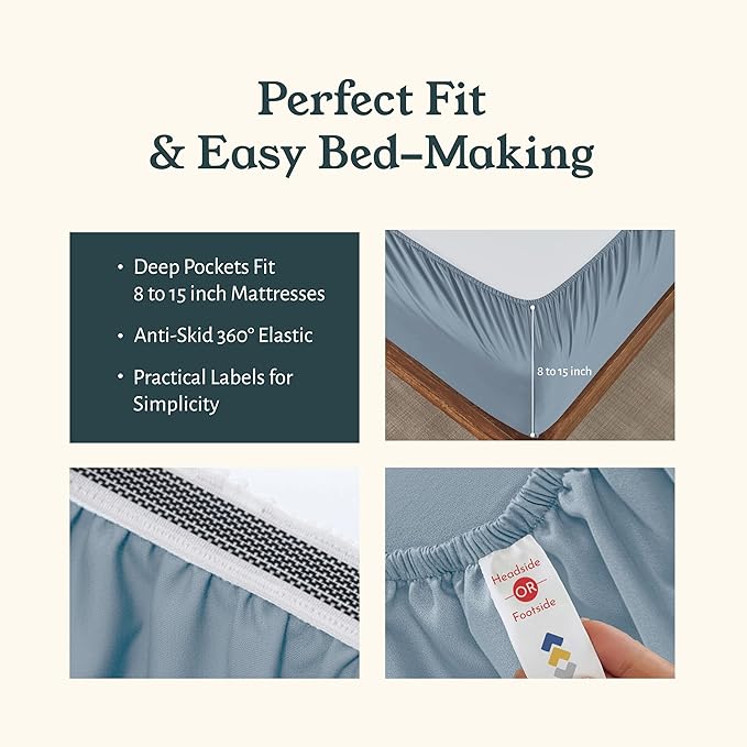 California Design Den 2-Pack King Sheets Deep Pocket Set - Image 6