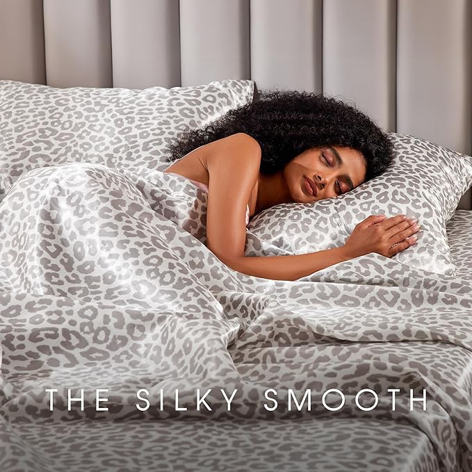 FreshCulture Satin Sheets Queen Size Bed Set- 4 Piece Luxury Soft Silky Queen - Image 6