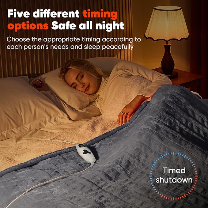 greenoak Heated Blanket Electric Twin 62"X84", Heating Blanket - Image 5