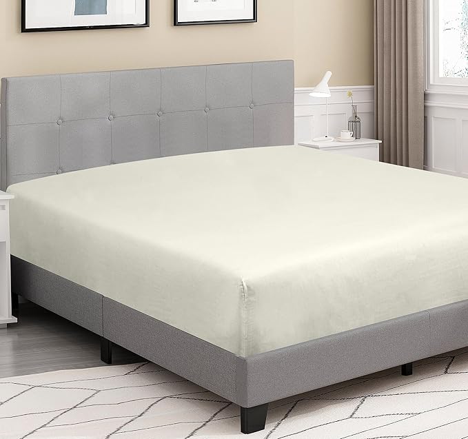 ROYALE LINENS 300 Thread Count 100% Long Staple Combed Cotton Fitted Sheet Queen - Image 2