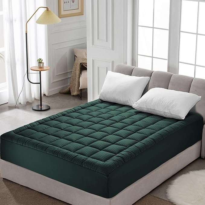HYLEORY California King Mattress Pad Quilted Fitted Mattress Protector Cooling - Image 7