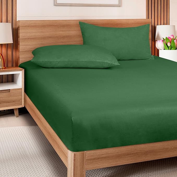 ROYALE LINENS 300 Thread Count 100% Long Staple Combed Cotton Fitted Sheet Full - Image 5