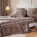 MR&HM Satin Bed Sheets with Elastic Corner Straps, Full Size Sheets Set by MRHM