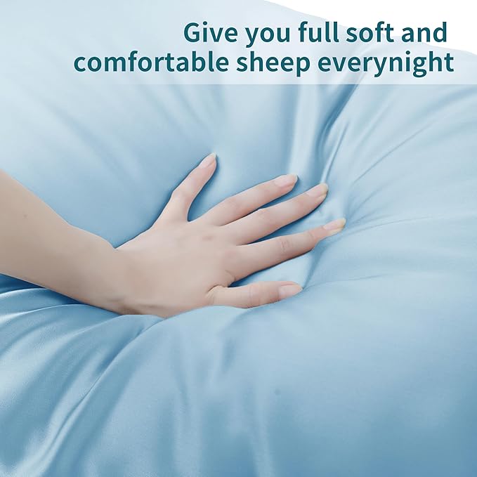 1 Pack Body Size Bamboo Viscose Zippered Pillow Case, 400 Thread Count Cooling - Image 6