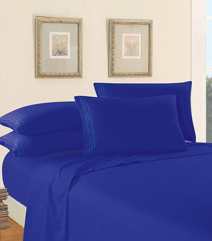 Elegant Comfort Luxury 1500 Premium Hotel Quality Microfiber 4-Piece Sheet Set - Image 3