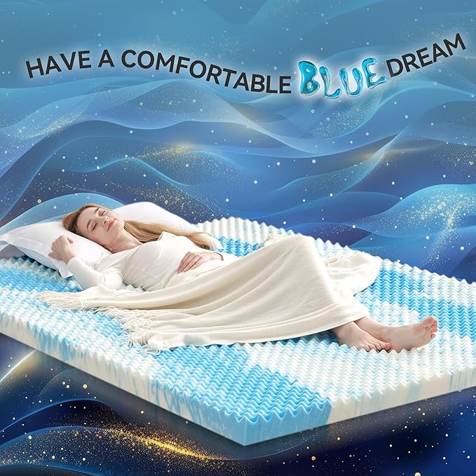 SINWEEK 2 Inch Egg Crate Memory Foam Mattress Topper Queen Size, Soft Mattress - Image 8