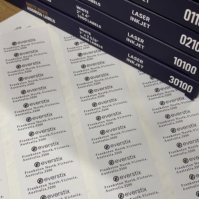 1/2" x 1-3/4", 100 Sheets, 8000 Return Address Labels for Laser & Inkjet Printers, Letter Size-DeskoryOffice
