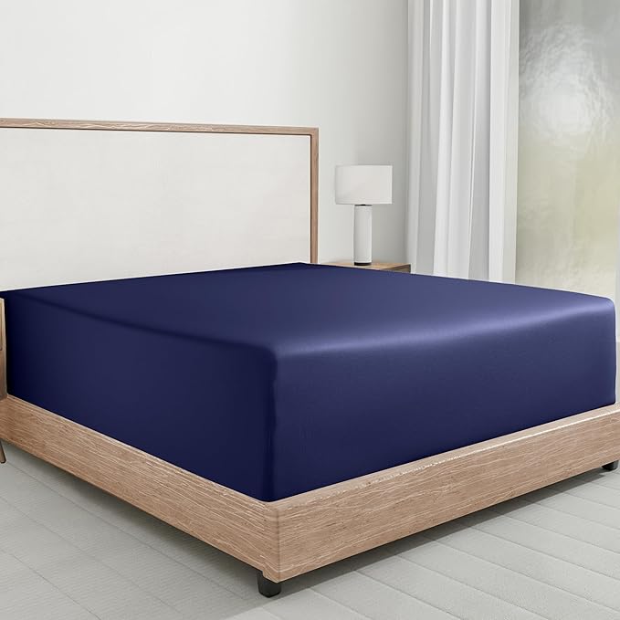 California Design Den Natural 100% Cotton Fitted Sheet Full Size Only by CaliforniaDesignDen