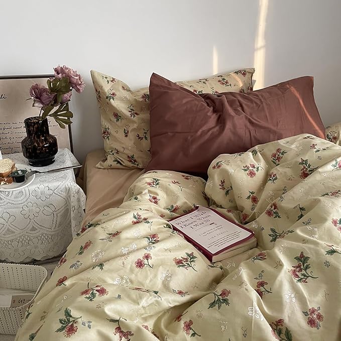mixinni Vintage Floral Duvet Cover King Size - Image 5