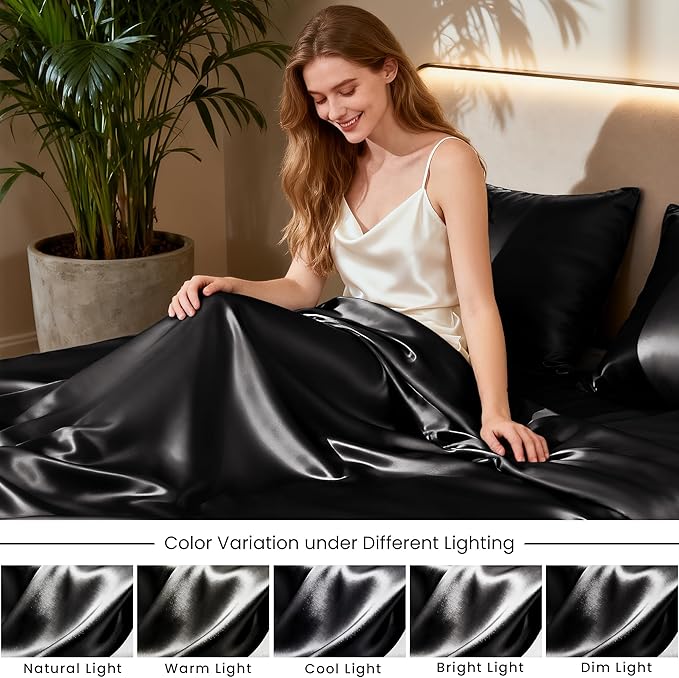 Love's cabin California King Satin Sheet Sets - Image 7