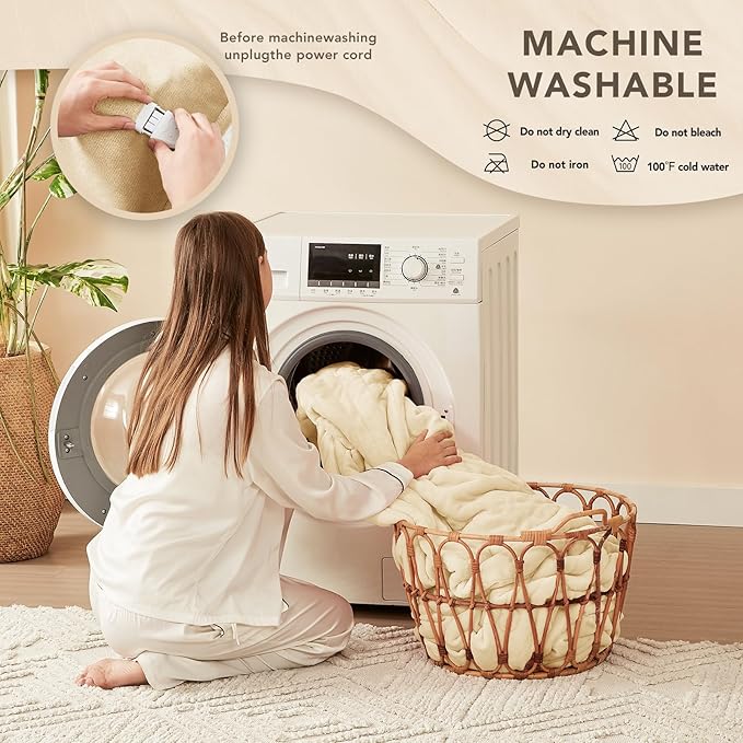 Homemate Electric Heated Blanket Full Size - Image 7