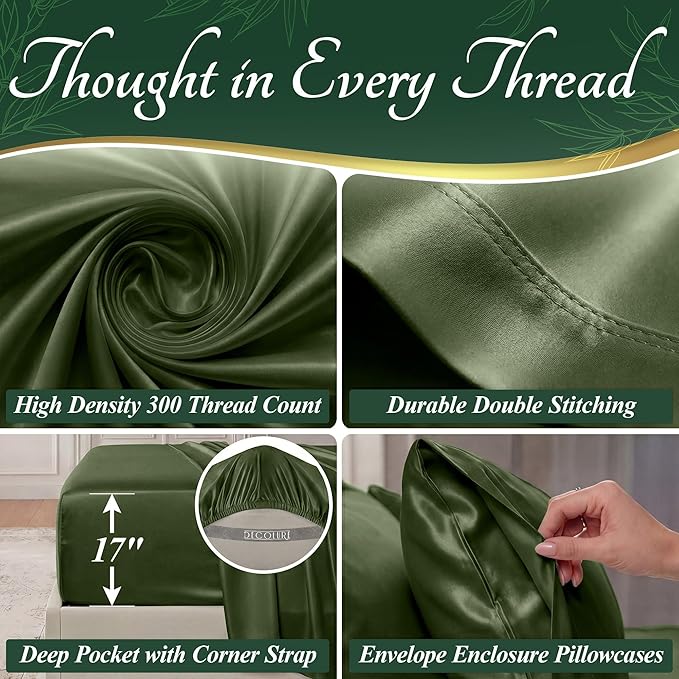 DECOLURE 100% Viscose Derived from Bamboo Sheets Full Size - Image 4