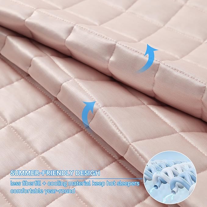 YnM Cooling Weighted Blanket for Adults, 12lbs Heavy Bed Throw Comforter - Image 3