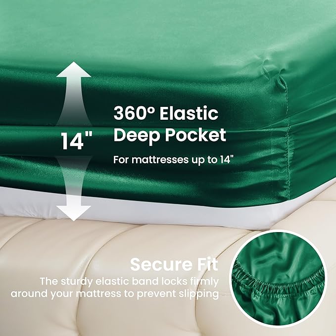 Love's cabin Full Size Satin Sheet Set - Image 4