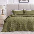 Love's cabin Quilts for Full Bed Olive Green Bedspreads Bedding Set by Lovescabin