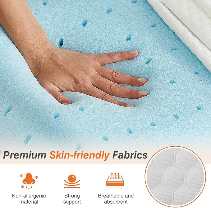 DUMOS Memory Foam Pillows for Sleeping 2 Pack, Bed Pillows for Adults - Image 2