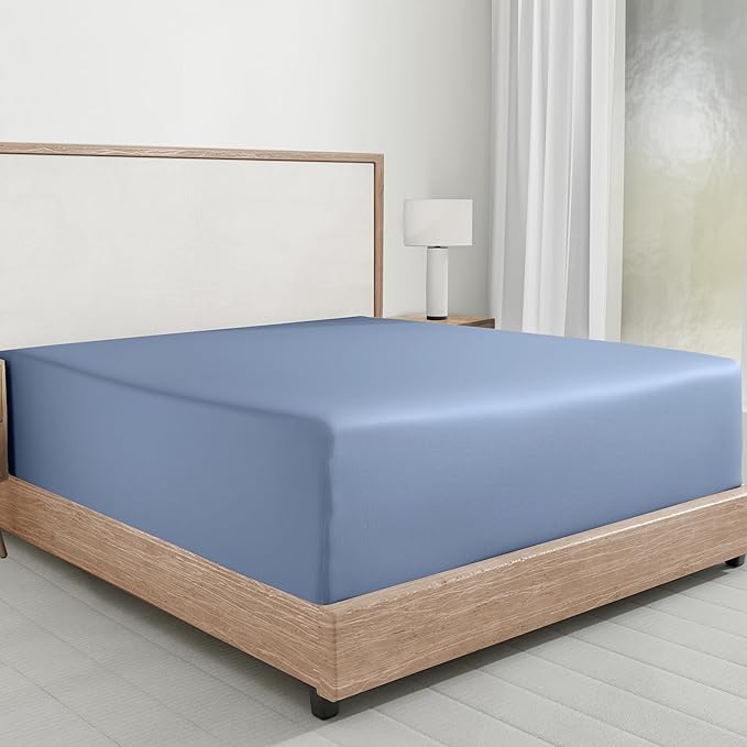 California Design Den Twin XL Fitted Sheet Only, Soft 100% Cotton Sateen by CaliforniaDesignDen