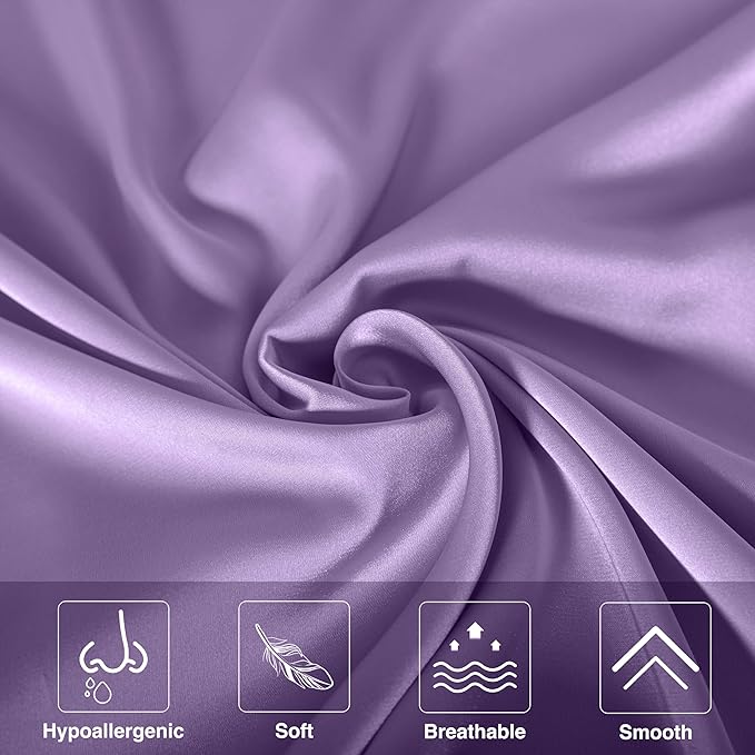 Mulberry Silk Pillowcase for Hair and Skin, Standard Size Cooling Silk Pillow - Image 2