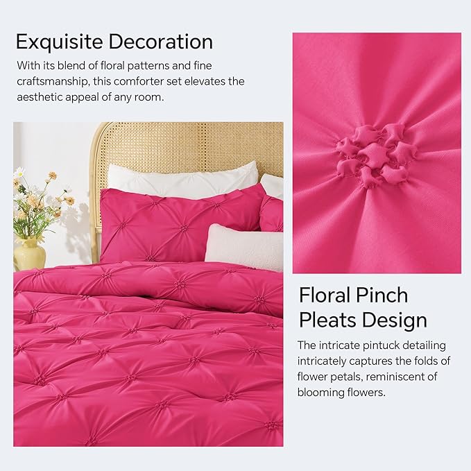 BEDELITE Hot Pink Queen Comforter Set - Image 4