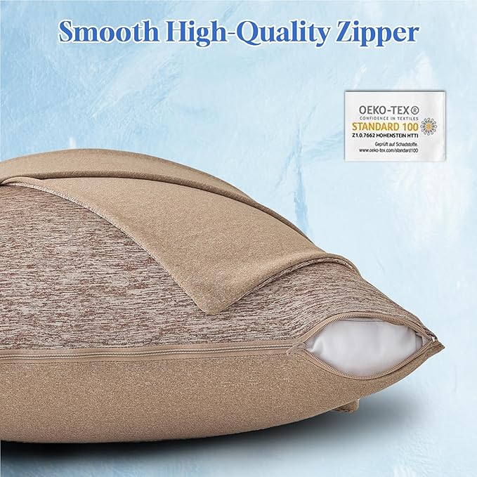 CHOSHOME Cooling Pillow Cases Zipper Pillow Covers Q-Max > 0.45 Zippered - Image 6