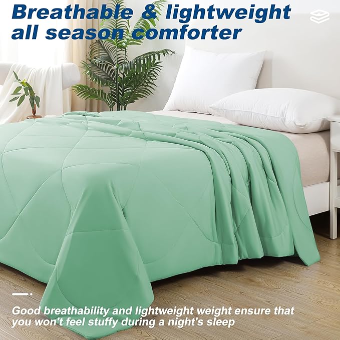 Cooling Comforter Queen Size, Double-Sided Cold Tech Fabric Quilted Bed - Image 8