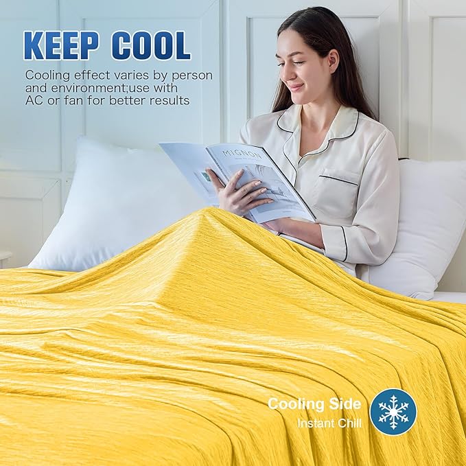 KMUSET Cooling Blanket King Size, Double Sided Summer Cooling Blankets - Image 5