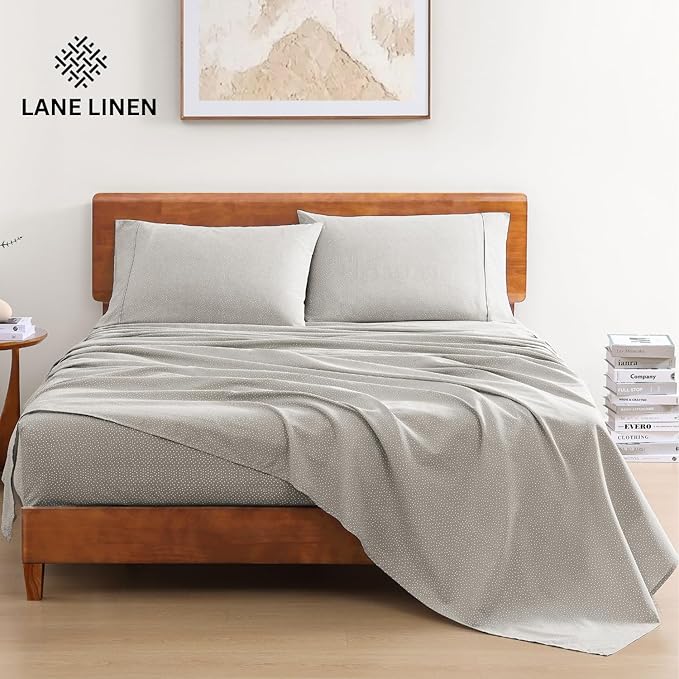 LANE LINEN 100% Organic Cotton Sheets King Size, Low Pilling Fade Resistant - Image 2