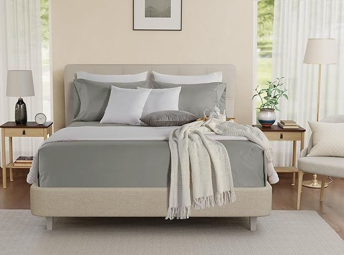 Egyptian Cotton Sheets Full Size Bed Set 15" Deep Pockets, 800TC Cotton Full - Image 7