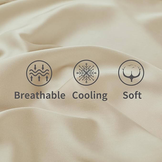4-Pack Bamboo Viscose Zippered Pillow Cases Standard Size, 400 Thread Count - Image 6