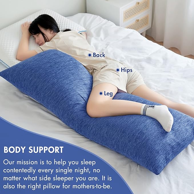 MIULEE Body Pillow for Adults Long Body Pillow for Side Sleeper Memory Foam - Image 6