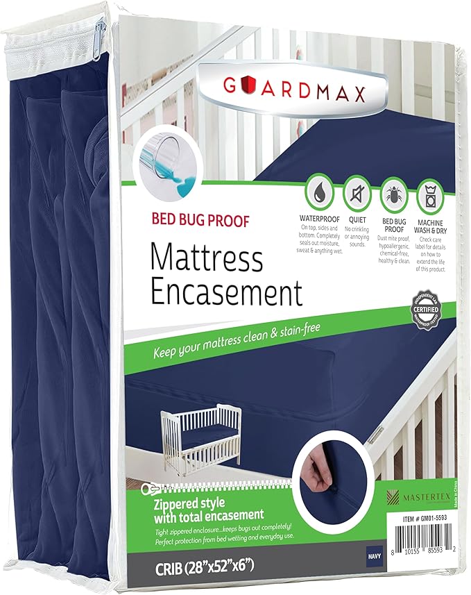 Guardmax Jersey Knitted Crib Size Zippered Mattress Encasement by Guardmax